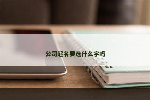 公司起名要选什么字吗