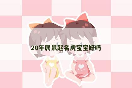 20年属鼠起名虎宝宝好吗