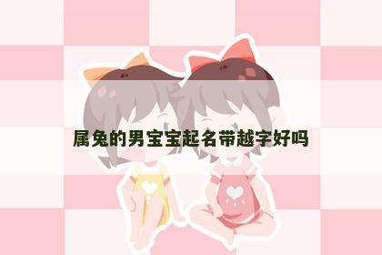 属兔的男宝宝起名带越字好吗