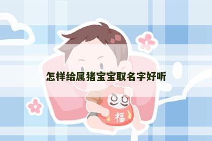 怎样给属猪宝宝取名字好听