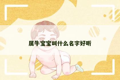 属牛宝宝叫什么名字好听