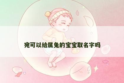 宛可以给属兔的宝宝取名字吗