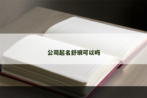 公司起名舒琅可以吗