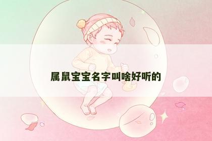 属鼠宝宝名字叫啥好听的