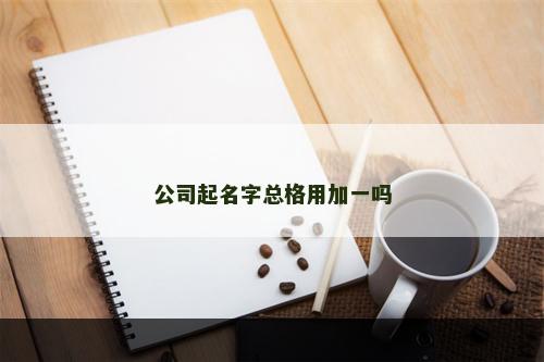 公司起名字总格用加一吗