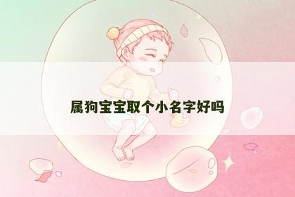 属狗宝宝取个小名字好吗