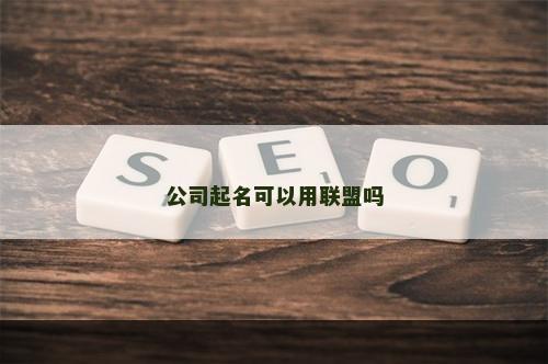 公司起名可以用联盟吗