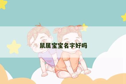 鼠属宝宝名字好吗