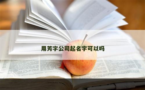 用芳字公司起名字可以吗
