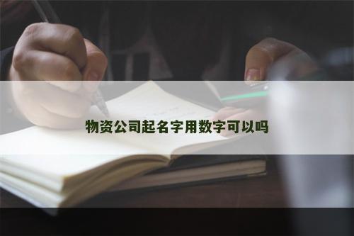 物资公司起名字用数字可以吗