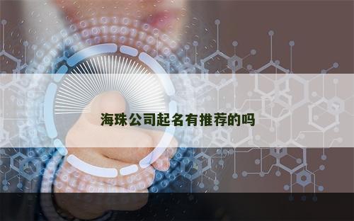 海珠公司起名有推荐的吗