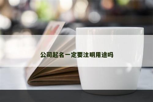 公司起名一定要注明用途吗