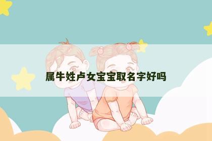 属牛姓卢女宝宝取名字好吗