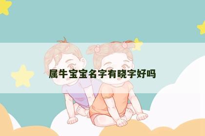 属牛宝宝名字有晓字好吗