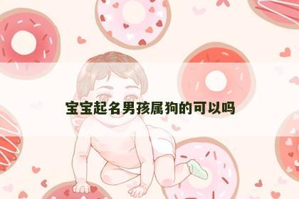 宝宝起名男孩属狗的可以吗