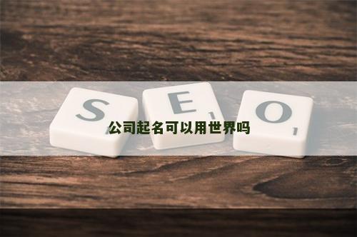 公司起名可以用世界吗