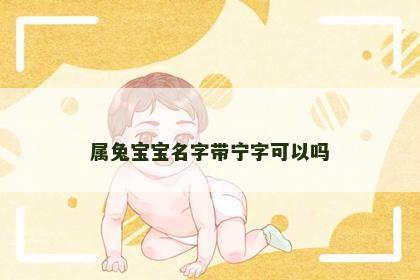 属兔宝宝名字带宁字可以吗