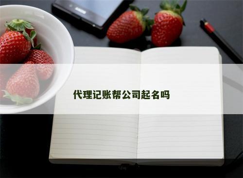 代理记账帮公司起名吗