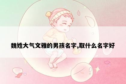 魏姓大气文雅的男孩名字,取什么名字好