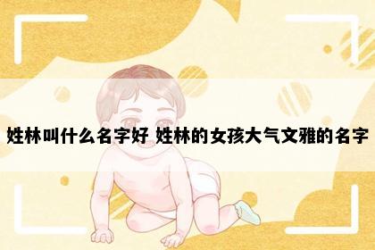 姓林叫什么名字好 姓林的女孩大气文雅的名字
